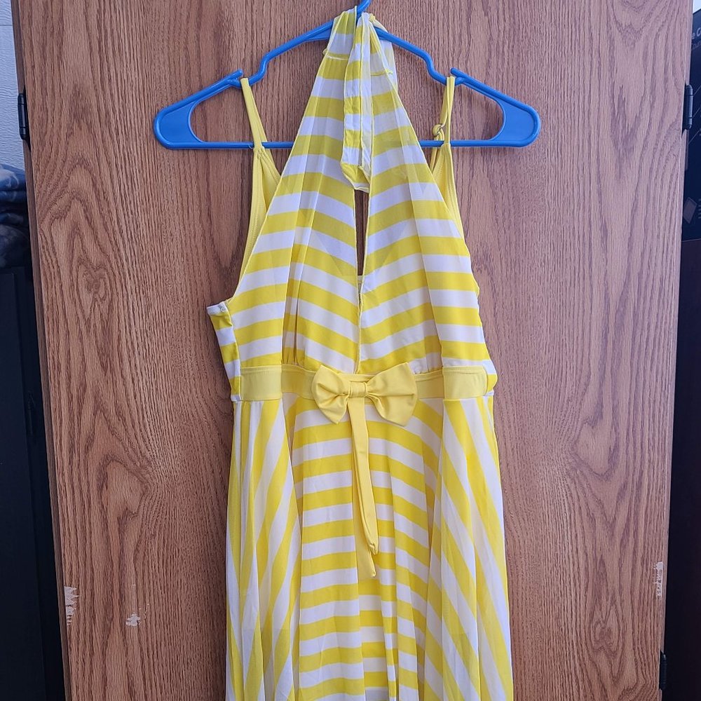 Yellow plus size swimsuit